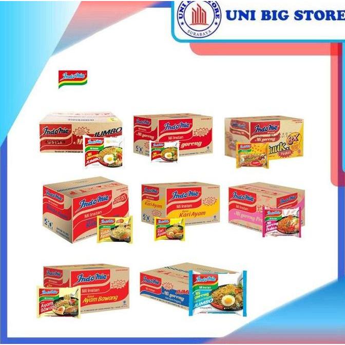 Indomie Mi Mie Goreng | Jumbo | Kaldu Ayam | Kriuk | Kari Ayam | Pedas DUS pcs Mie Instan