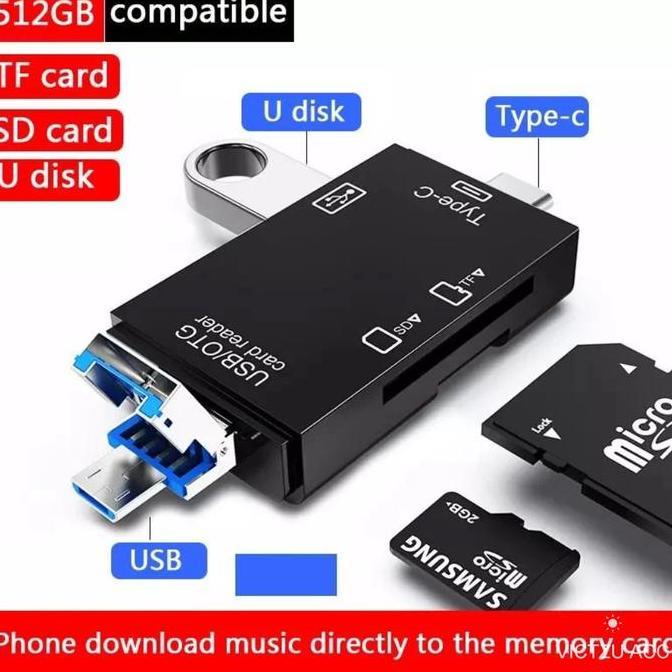 OTG USB 6 IN 1 TIPE C / MICRO USB WITH CARD READER FUNCTION