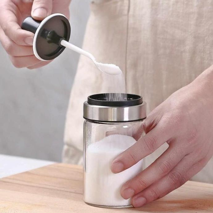 Toples Botol Bumbu Dapur Tempat Bumbu Kaca Unik Premium Serbaguna