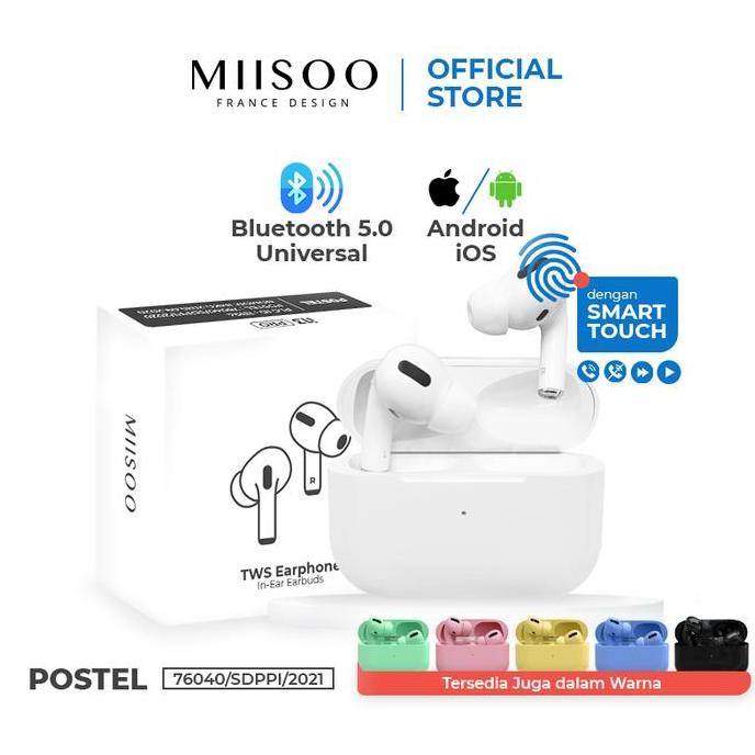 akbaralmahczumi - miisoo i13 pro macaron i12 metal tws earphone izin postel true wireles