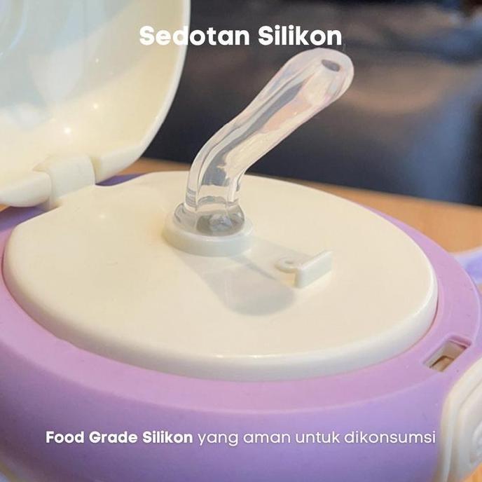 Either.id - Botol Minum Kaca Botol Minum Anak Karakter Lucu Tumbler Vacumm Flask Nice 500ml BPA FREE