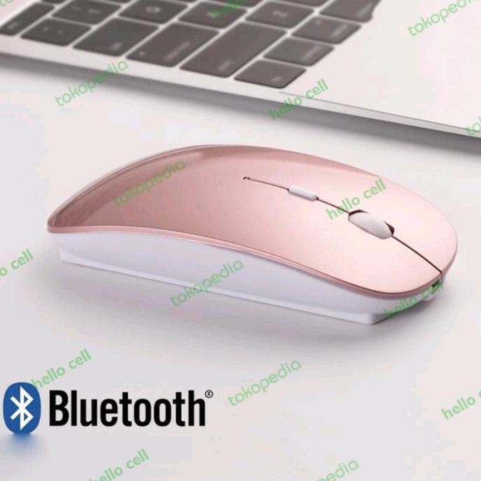 Mouse Wireless Bluetooth Silent Super Slim Tanpa Dongle