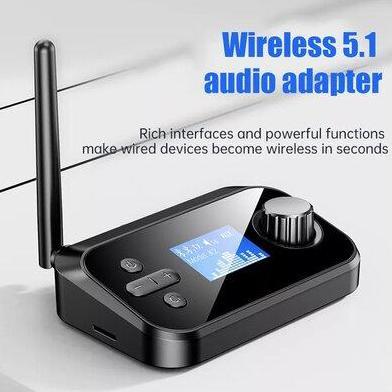 Bluetooth 5.1 Audio Receiver Transmitter 2In1 Vikefon Wireless 10M - Hitam