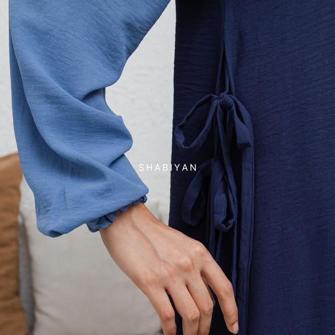 Wxwxw- Shabiyan-431 Gamis Wanita Set Dress Cardigan Panjang Muslimah