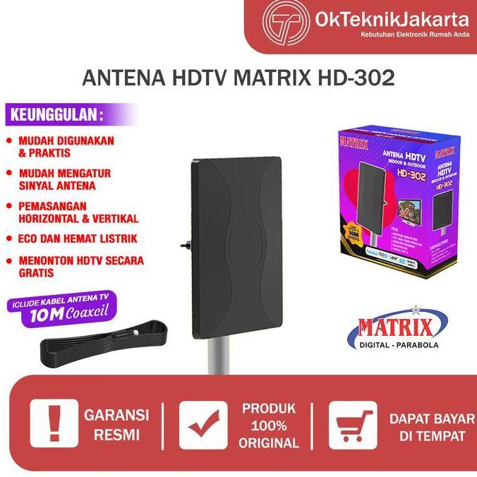 Zubehor- Matrix - Antena Tv Digital Matrix Hd 302 Set Top Box Dvb T2 Kabel