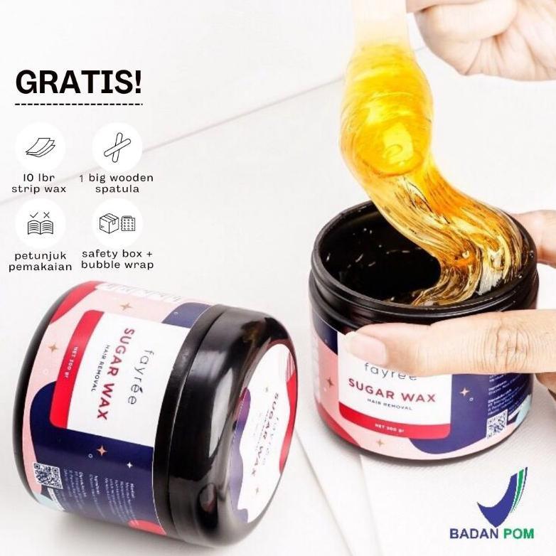NEW (BIG SIZE) BPOM Fayree Sugar Wax / Paket Lengkap Pencabut Bulu / Waxing Kit / Cold Wax [terbaik]