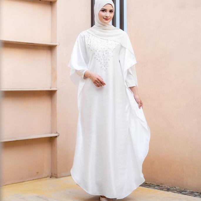 Wxwxw- Noura Marrakesh Kaftan  Satin Silk Payet Panjang Pesta Muslim