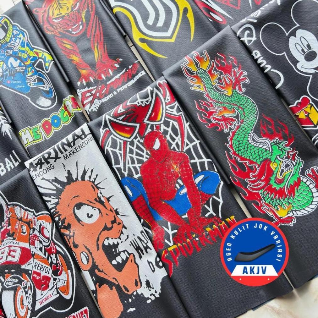 Terlaris Kulit Jok Motor Sablon Gambar Besar Supra Revo Jupiter Beat Mio Scoopy