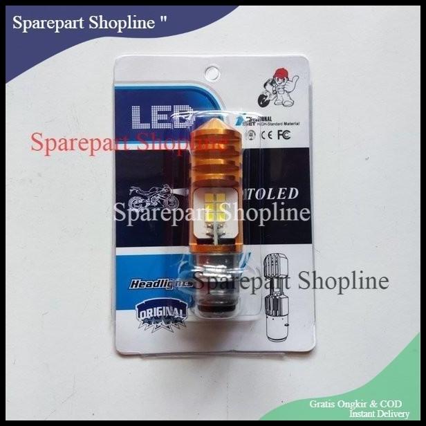 DISKON K150 LAMPU BOHLAM DEPAN LED 12V 35W KUNING PUTIH MOTOR MATIC BEAT MIO