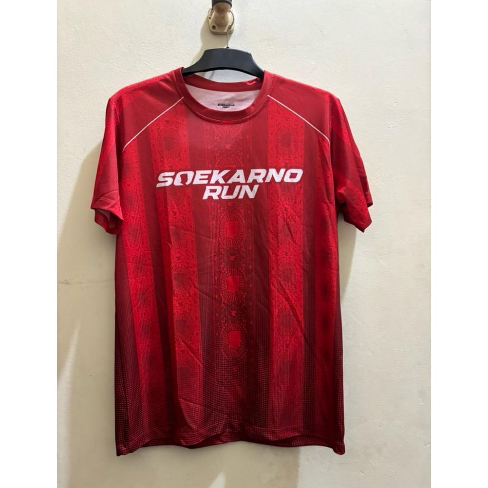 (Terbaru) Jersey Running Lari Soekarno Run Dry Fit M (Terlaris)