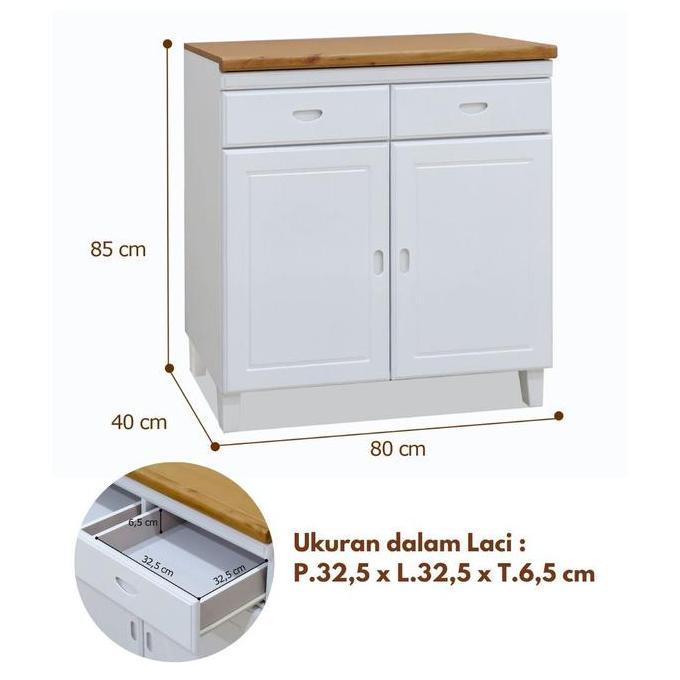 Grosir Toraya - Lumina Lemari Dapur Bawah 2 Pintu: Lemari Dapur/ Lemari Dapur Bawah/ Kitchen Cabinet