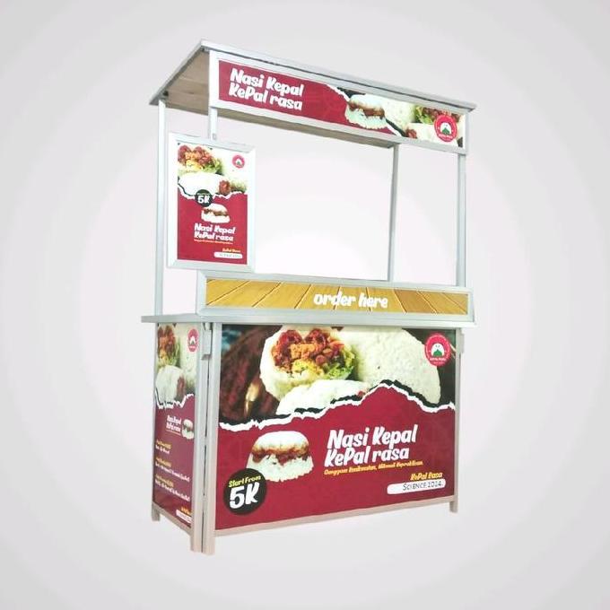 Terlaris [B23] Booth Portable / Gerobak Lipat + Atap