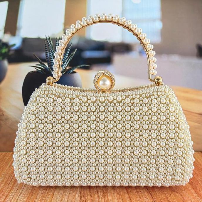 Tas pesta wanita import elegan tas kondangan wanita mewah clutch pesta wanita kristal cantik tas pes