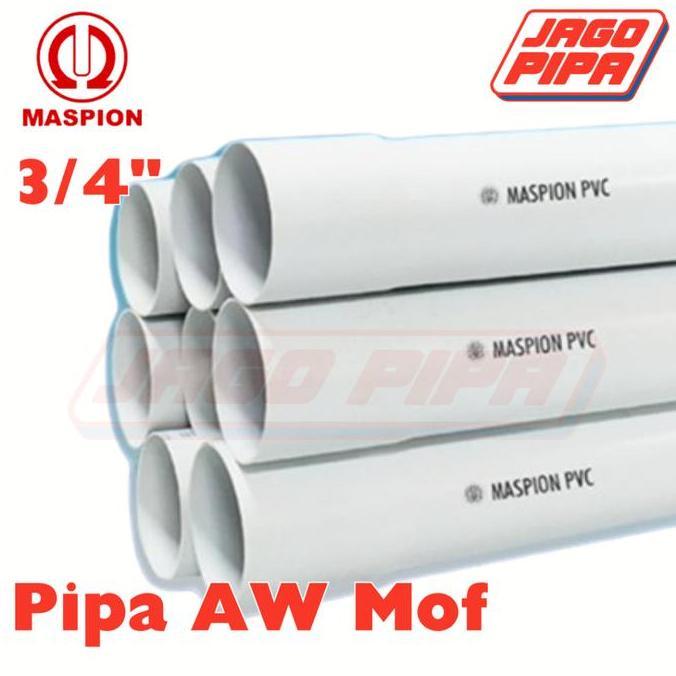 Maspion Pipa AW 3/4 Inch Putih MOF PVC 4 Meter Paralon 3/4" PUTIH