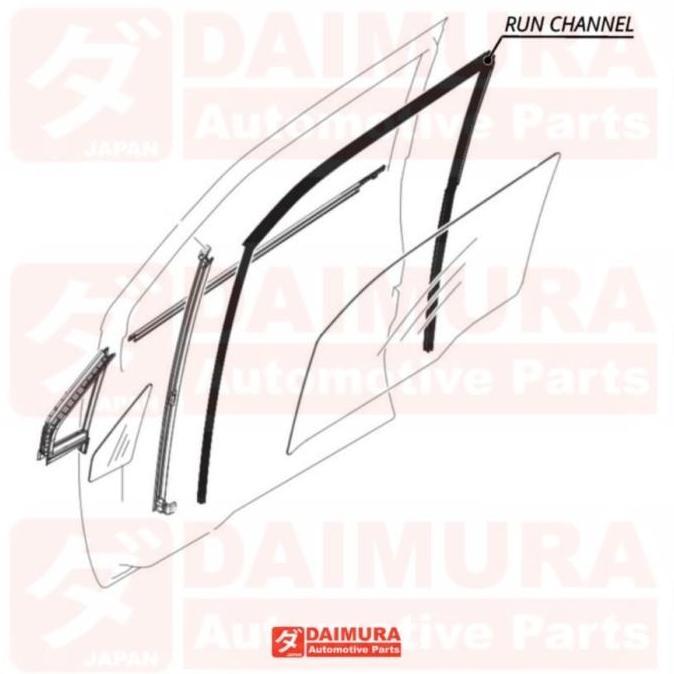 Karet Run Channel Chanel Kaca Pintu Mobil Taft GT Hiline Rocky Feroza Ferosa Karet Rel Kaca Pintu Mo