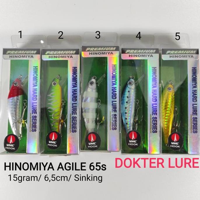 LURE Minnow HINOMIYA AGILE 65 15gr 6.5cm Sinking Umpan Casting