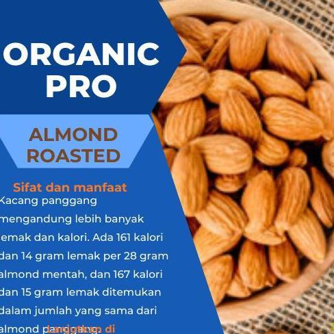 Snack- Almond Panggang 500Gr, Almond Roasted Kacang
