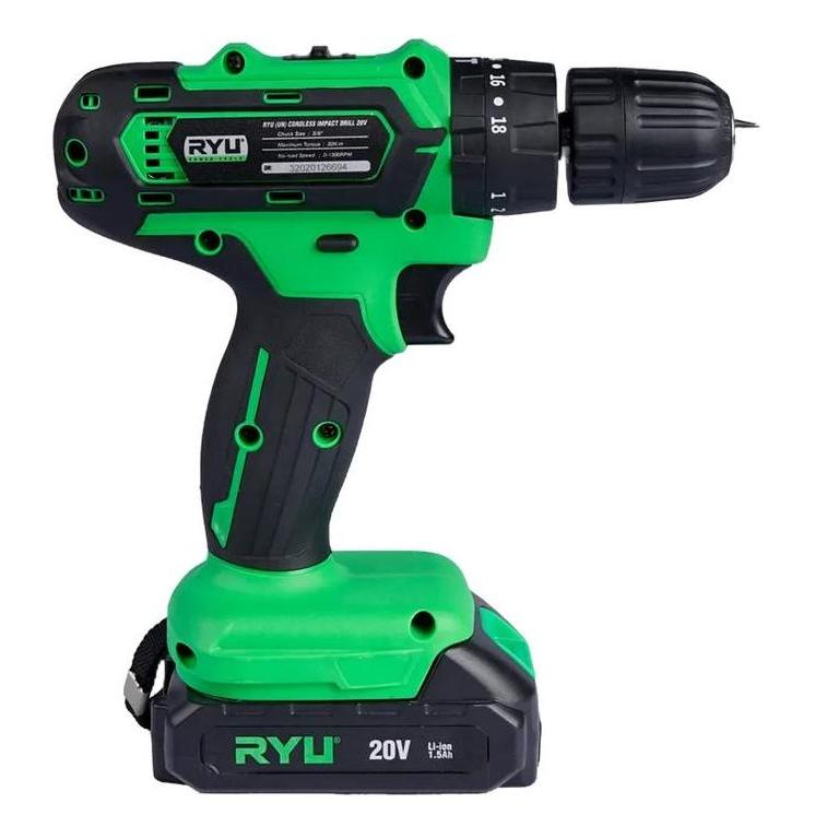 Soon- Ryu Tekiro Ryu Rci 20V Cordless Impact / Mesin Bor Tangan Baterai Tanpa Kabel Bisa Untuk Bor T