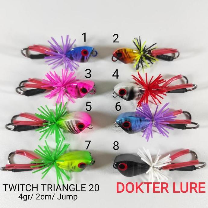 LURE TWITCH TRIANGLE 4gram 2cm Jump Frog Umpan Casting