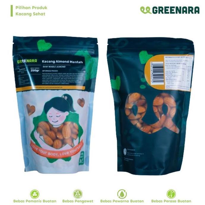 Snack- Kacang Almond Mentah 250Gr / Raw Almond