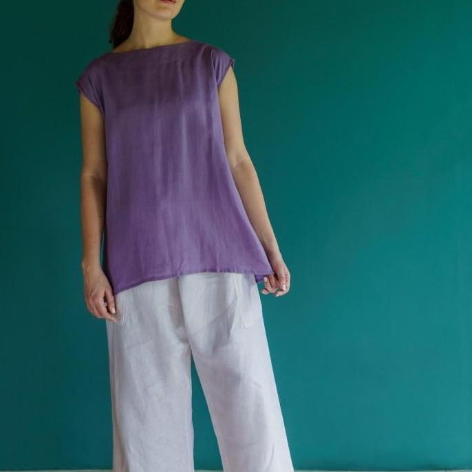 Silang Blouse /Linen Blouse/Blus Linen/Atasan Linen terlaris