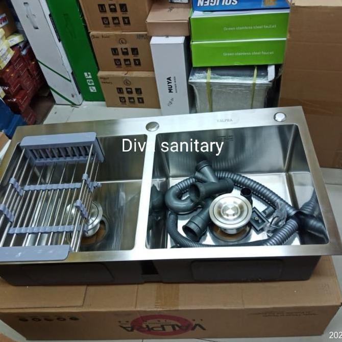 Kitchen sink minimalis 2 lubang / bak cuci piring valpra