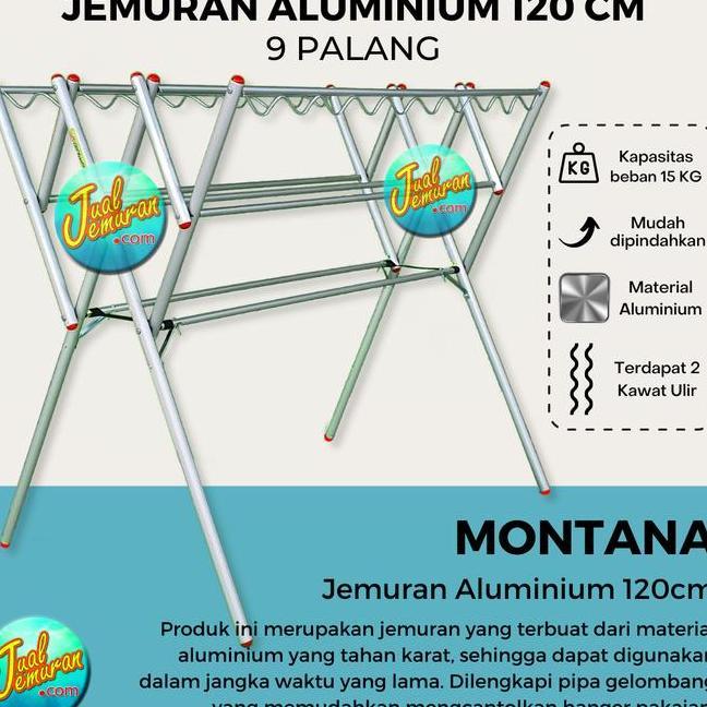 Jemuran Baju Aluminium 120Cm Ringan Dan Anti Karat
