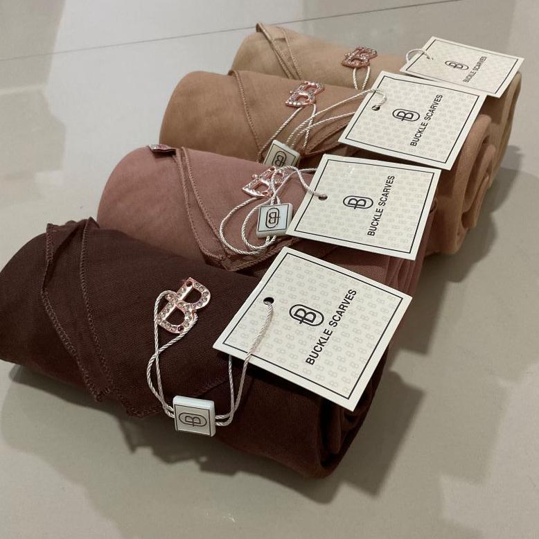 HOT Buckle Scarves Pouch  Hijab Paris Luxury  Kerudung Segiempat Paris  Jilbab Terbaru
