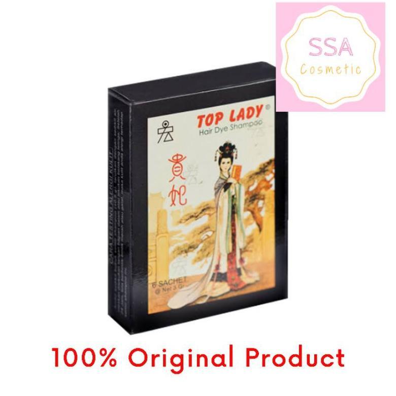 NEW Top Lady Hair Dye Shampoo - Hitam Cat Semir Rambut [terbaik][terlaris]
