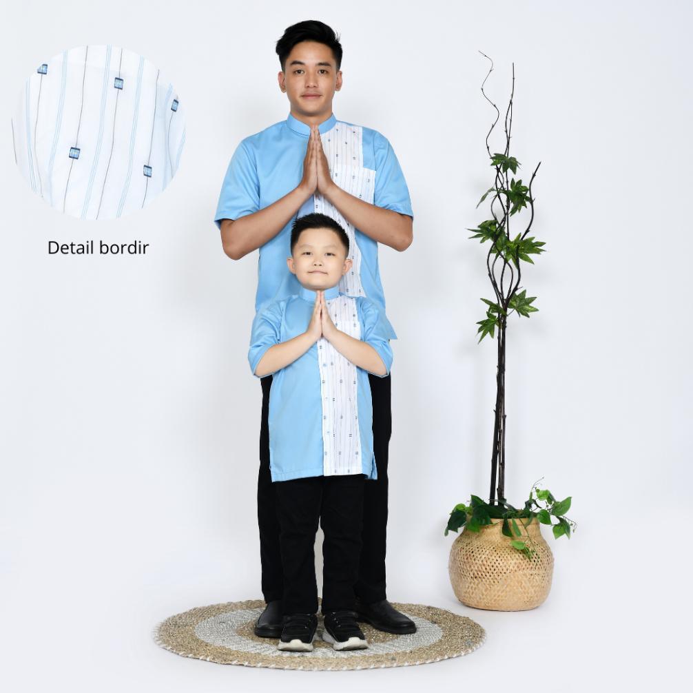 Koko Couple Ayah Anak Bilal Warna Biru Muda Baby Blue Termurah