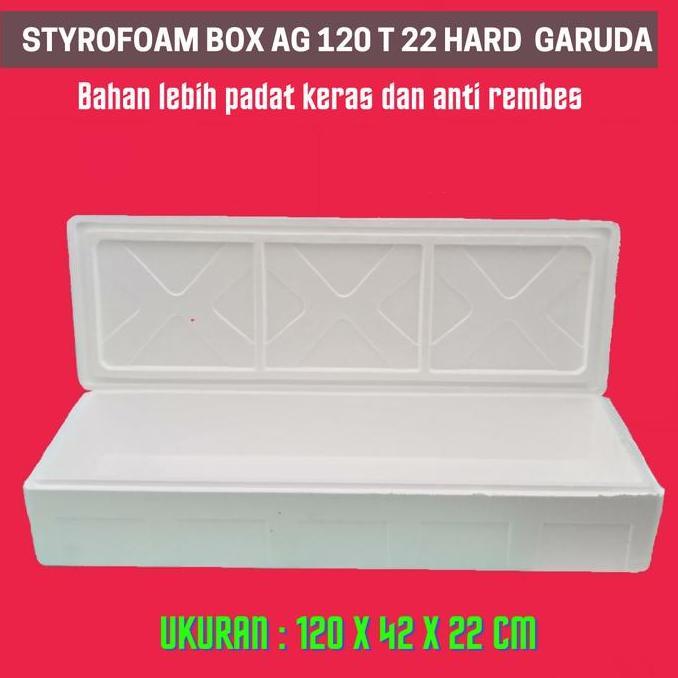 BIG SALE - STYROFOAM BOX BESAR AG 120 PENDEK HARD GARUDA P 120 x L 42 x T 22 cm