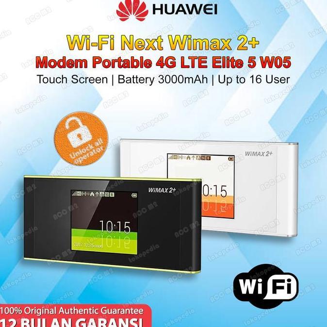 Modem WiFi 4G LTE Elite 5 Huawei W-05 Portable Mifi Wimax 2+ CAT-12