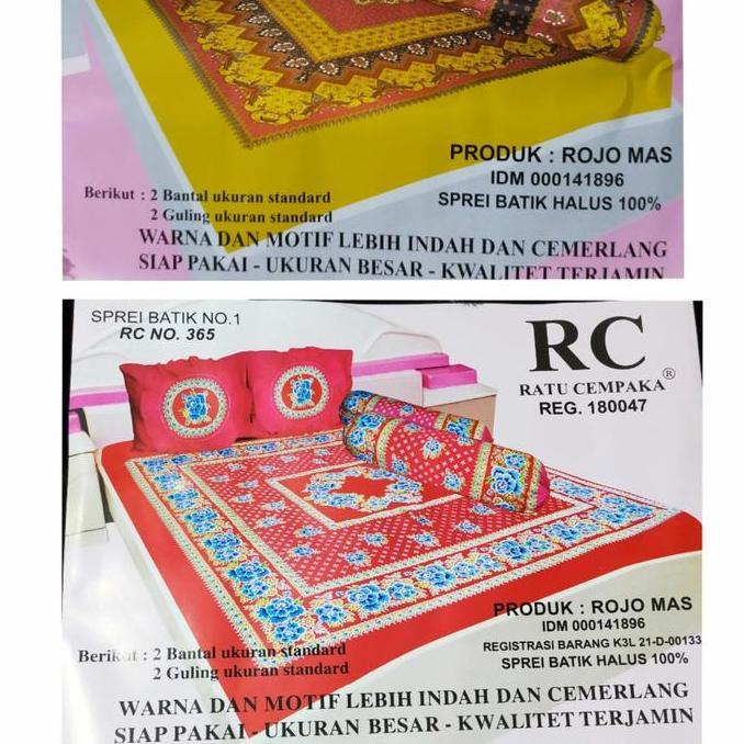 STOK TERBATAS - Seprai Sprei Batik Original RC Ratu Cempaka
