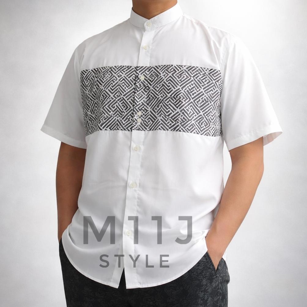 Promo Baju Koko Pria Lengan Pendek Polos Variasi Motif Ukuran M L Xl Xxl Hitam Putih Maroon Navy Kre