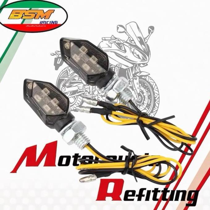 NOICHERS Lampu sein sen lancip mini 5 Led lampu sein motor klx vixion byson aerox vario cbr ninja gl