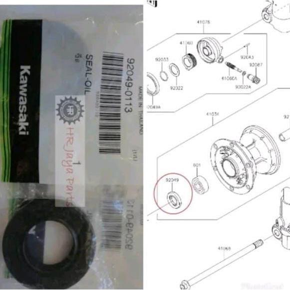Seal Tromol Depan Klx 150 Ori Sil Toromol Roda Depan Klx150 Ori 19