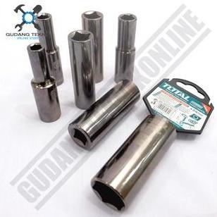 PIXKO Kunci Sock Socket 1/2" TOTAL 8 10 12 14 16 21 24 mm / Mata Kunci Sok PANJANG - DEEP Shock Segi