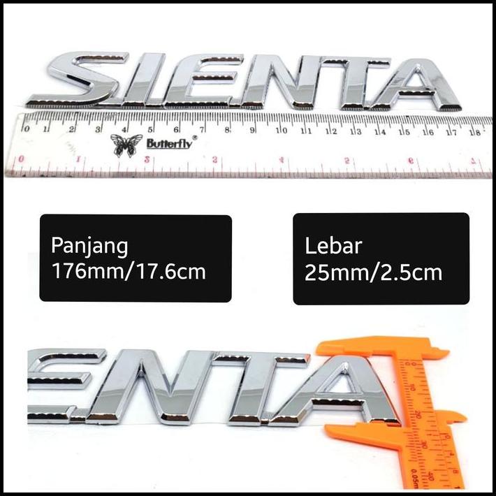 GRATIS ONGKIR EMBLEM SIENTA TOYOTA CHROME AKSESORIS MOBIL MODIFIKASI UNIVERSAL 