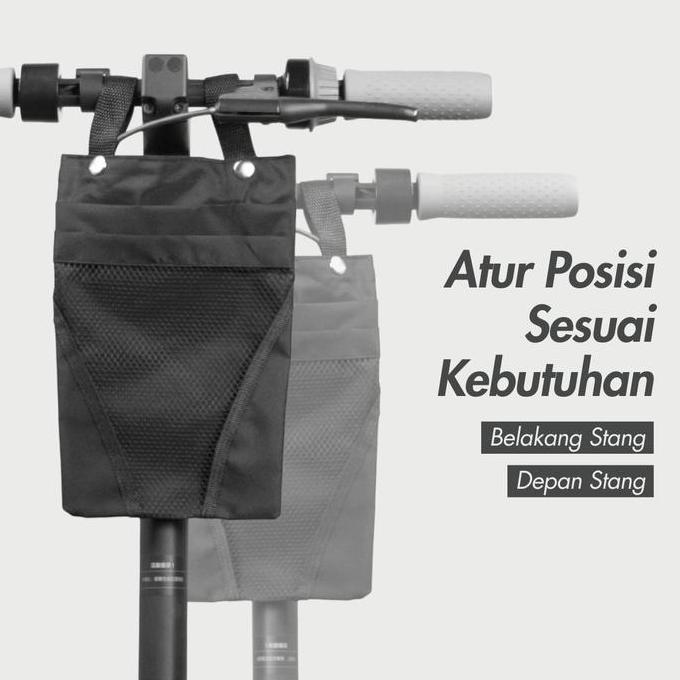 YOUWESTLA Tas Sepeda Depan Electric Bike Front Hanging Bag with Mesh Bag
