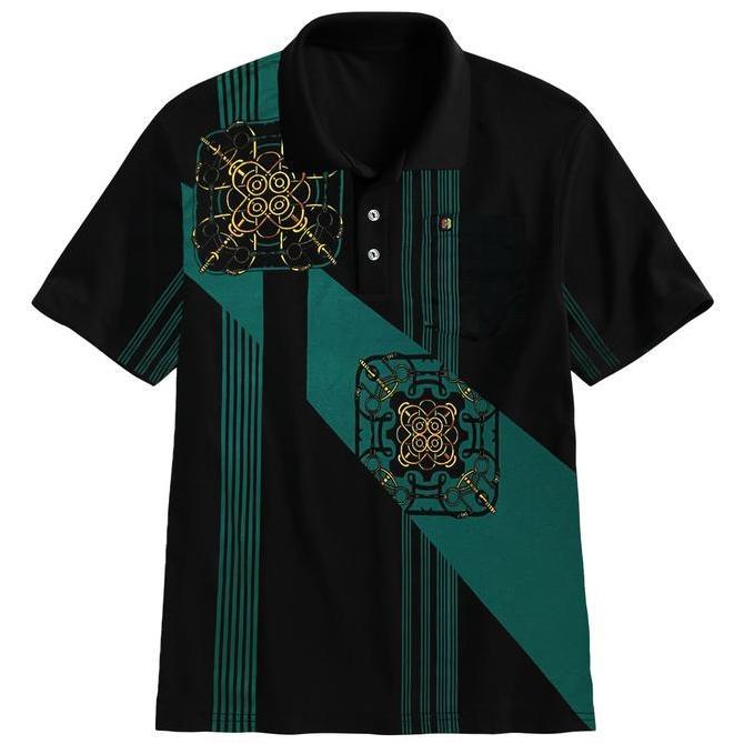 Termurah / Hot Sale Kaospolos - Kaos Kerah Pria Distro Batik Saku | Baju Kaos Polo Motif Dewasa Kanc