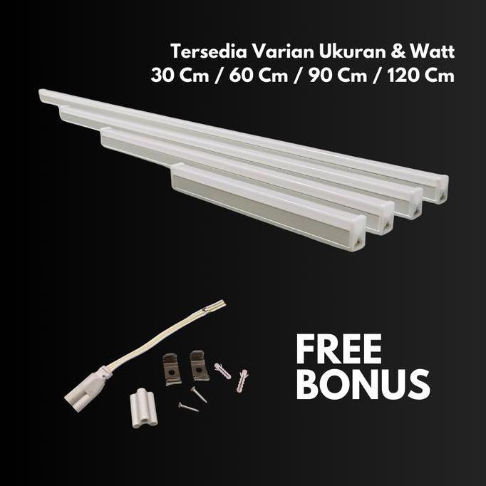 Leggero- [Guncang 12.12] Lampu Myvo Tl5 Neon T5 Led 5/10/15/20 Watt Tube Warna Warni  Putih White 30