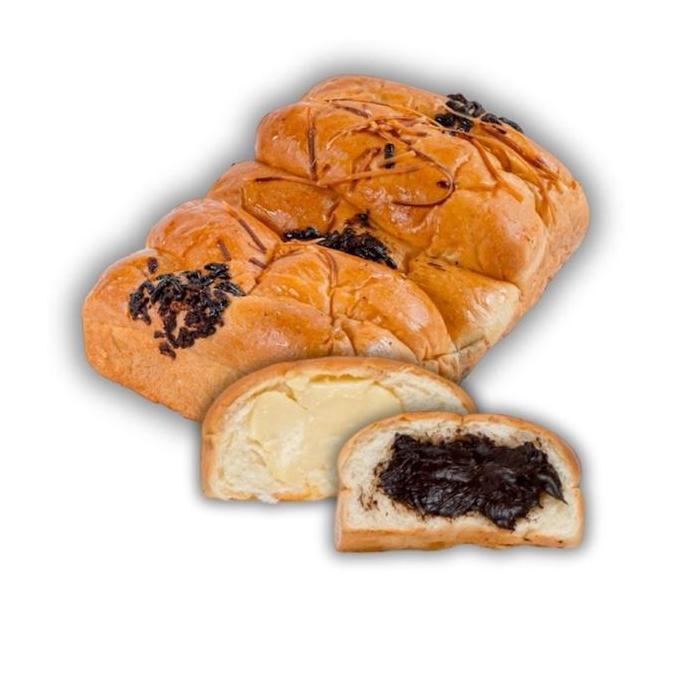 CHOCO CHEESE - JOIE PATISERRIE ROTI SOBEK - ROTI SOBEK ISI COKLAT KEJU SELANG SELING