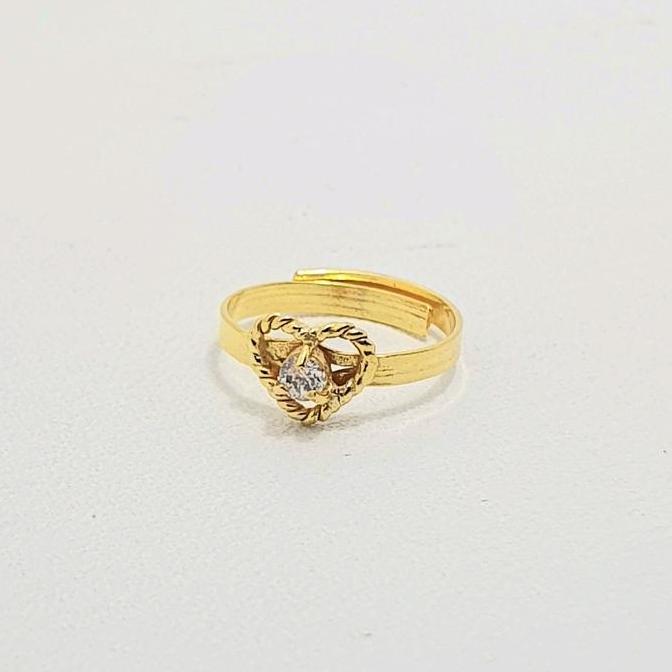 Cincin Bayi Emas Muda Love Mata Putih 1/2 Gram