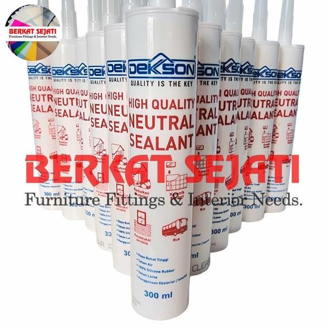 Potere- Lem Sealant Dekkson Neutral / Dekson Netral Silicone Kaca Brown Coklat