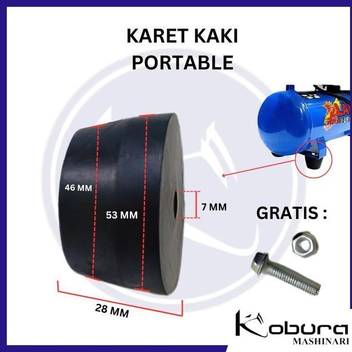 Kirimkirim- Karet Dudukan Portable Mesin Kompresor Angin Karet Bantalan Kaki Kompresor Listrik