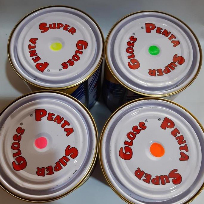 IRMAZUKI81 - CAT PENTA SUPER GLOSS NC FLUORENT/WARNA STABILO HIJAU KUNING -1KG