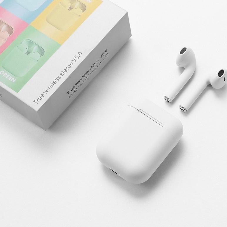 BEST SALE BISA COD Original i12 TWS Murah Wireless Headset Bluetooth Earphones full bass 5.0 Macaron