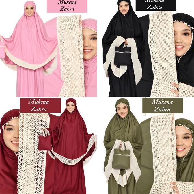 Mukena Dewasa Zahra Polos, Mukena Telekung Traveling Dewasa