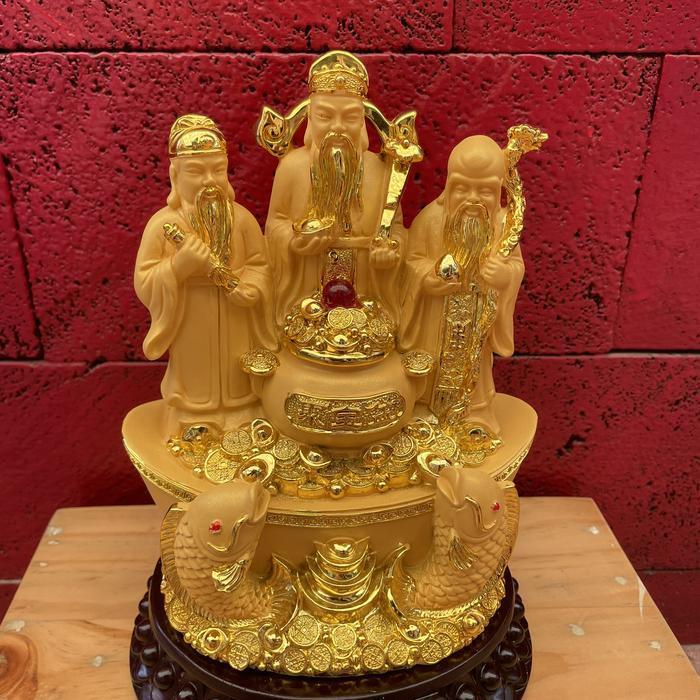 patung fu lu shou, dewa keberuntungan , dewa rejeki, 3 dewa