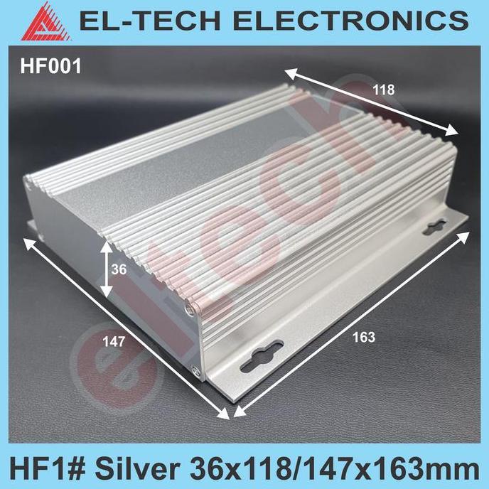 Box Aluminium HF1# Silver 36x118/147x163mm Electronic Instrument Project Alumunium Alminium Almunium